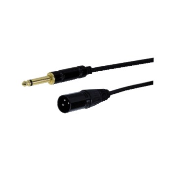 GBC 14.1701.10 - Professional Microphone Cable 6.3mm mono plug to XLR plug 10m Cables Onetrade